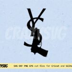 YSL with Pistol Design SVG Cut Files vector