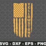 Yellow Stone American Grunge Flag Yellowstone SVG TV Show Digital Download FILE