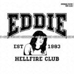 eddie munson svg vintage stranger things hellfire club shirt design