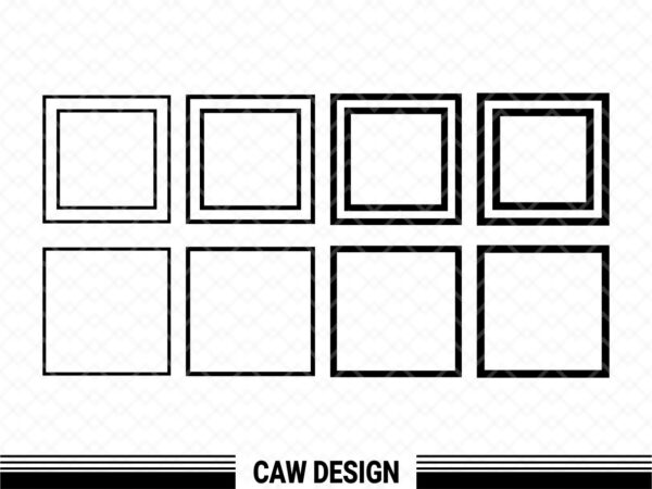 square outline Different Strokes Frame SVG