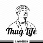 tupac svg thug life vector rapper singer svg eps file