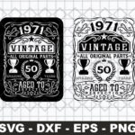 50th Birthday Svg, Aged To Perfection Svg, Vintage Svg