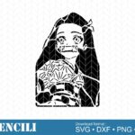 Anime Nezuko Stencil SVG, CNC Laser Cutting, DXF EPS PNG