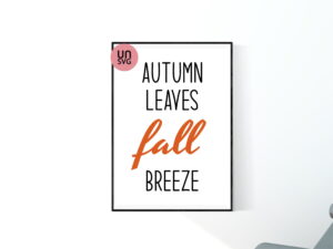 Autumn Leaves Fall Breeze SVG Wall Decor Cricut