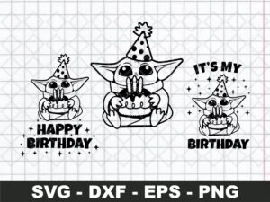 Baby Yoda It’s My Birthday Svg, Birthday Svg, Mandalorian Svg