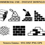 Brick Wall svg, Bricks Pattern clipart, Cricut