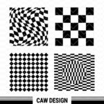 Checkered Pattern, Seamless Checkerboard, Checkered Racing Pattern Cut File