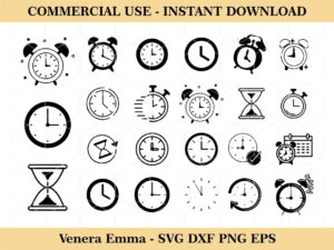 Clock SVG Bundle, Clock Face SVG, Watch SVG eps file