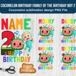 Cocomelon Birthday Family Of The Birthday Boy 1 Cocomelon Sublimation Design