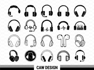 Headphone Clipart svg earphone cricut audio svg