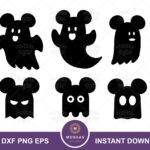 Mickey Ghost SVG cut files, Minnie Ghost Cut File Cricut