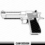 Pistol Black vector 9mm pistol svg file