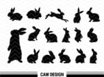 Rabbits Silhouette SVG Bundle, Rabbits Clipart, EPS, PNG