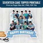 Seventeen Cake Topper Printable Seventeen Birthday PNG JPG