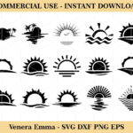 Sunrise SVG, Sun Svg for Cricut