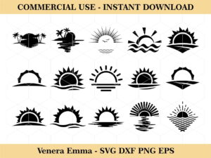 Sunrise SVG, Sun Svg for Cricut