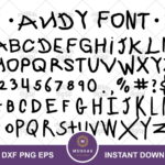 Toy Story Andy font SVG Cricut Cartoon Cut File Alphabet