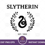 Vintage Wizard House Slytherin SVG file