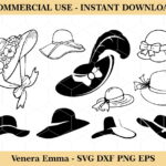 Woman Hat SVG, Fashion Hat Svg, Women Hat Clipart