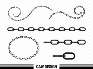 chain vector graphic chain circle svg cut file cricut