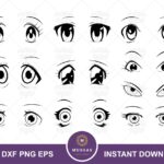 pretty anime eye girl svg cricut anime eye vector clipart