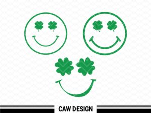 shamrock smiley face SVG