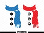 snowman scarves svg