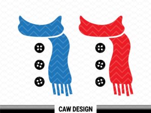 snowman scarves svg