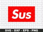 supreme among us svg, SUS vector PNG file