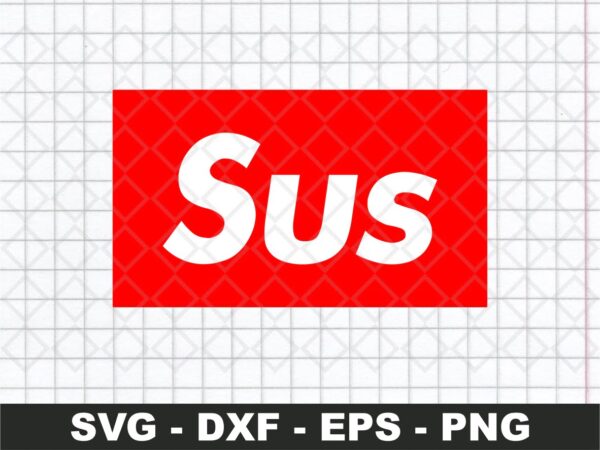 supreme among us svg, SUS vector PNG file