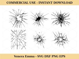 Cracked Glass, Cracks SVG, Crack Clipart