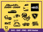 Mazda SVG Drift Miata MX-5 MP5 Mad Mike Rotary Vector Cricut