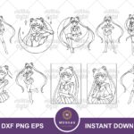 Sailor Moon svg clipart, sailor moon png bundle