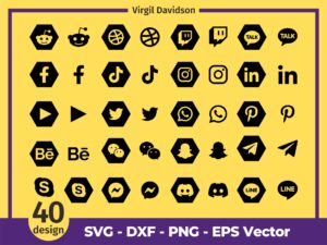 Social icon symbol svg, Tiktok svg, Instagram svg, facebook svg, twitter svg and more