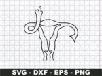 Uterus SVG with Middle Finger Women\'s Rights Women Reproductive