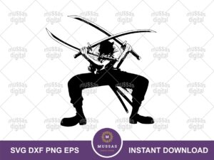 Zoro One Piece SVG Cricut, Vector EPS Cameo