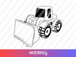 front loader Heavy Equipment construction svg cut file vector