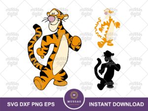 tigger svg layered, tigger clipart file