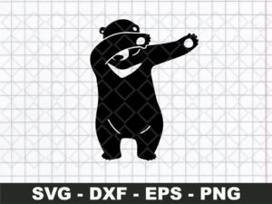 Dabbing Bear SVG, Cute Bear Clipart