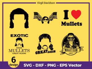 Mullet SVG USA Mullet Barber Mullet Cut Bundle file