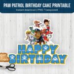 Paw Patrol Birthday Cake Printable PNG 2022 update