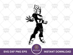 Vegeta SVG Dragon ball Z Super Vector