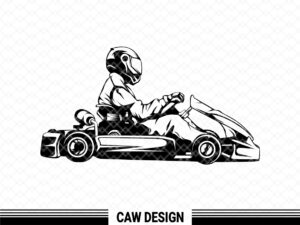 go kart racing svg vector