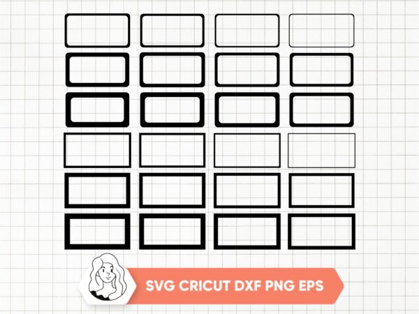 2023 Frame Rectangle SVG, Frame In Different Thickness