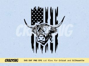 American Highland SVG Us cow Highland cow