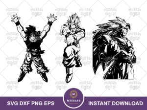 Awesome 3 Goku SVG, Dragon Ball Z Super Saiyan