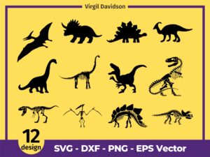 Baby Dinosaurs SVG Set Bundle Dino Clipart Vector