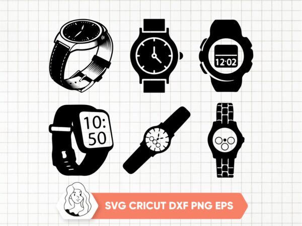 Hand Watch SVG Bundle, Hand Watch Clipart