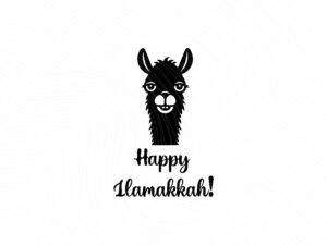 Happy Llamakkah SVG, Happy Hanukkah JPG