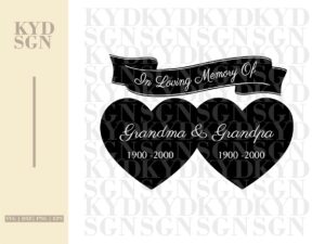 In-Loving-Memory-of-Grandma-Grandpa-SVG-Template